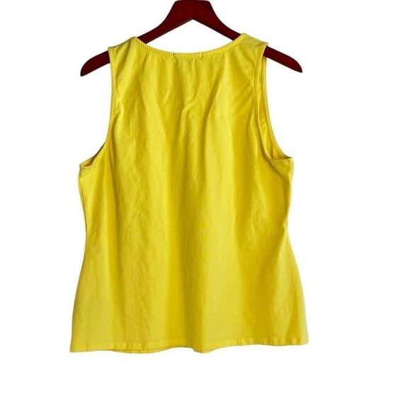 Boston Proper Womens Solid Pullover Straight Hem Tank Top Yellow Size XL - Picture 9 of 14